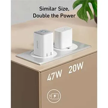 Anker 47W Compact USB C Charger for iPhone and MacBook