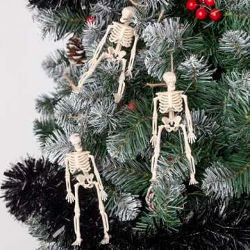 Jocomoni 6Pcs Mini Skeletons for Halloween Decor