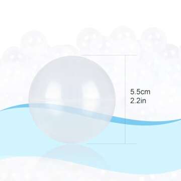 TRENDBOX 100 Ocean Balls for Babies Kids Children Soft Plastic Birthday Parties Events Playground Ga...