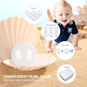 TRENDBOX 100 Ocean Balls for Babies Kids Children Soft Plastic Birthday Parties Events Playground Games Pool (Transparent)