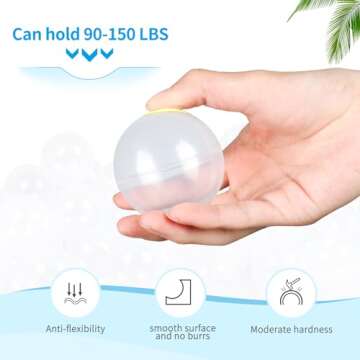 TRENDBOX 100 Ocean Balls for Babies Kids Children Soft Plastic Birthday Parties Events Playground Games Pool (Transparent)