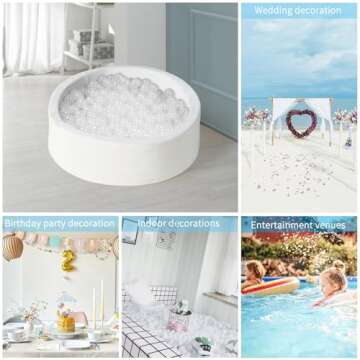 TRENDBOX 100 Ocean Balls for Babies Kids Children Soft Plastic Birthday Parties Events Playground Games Pool (Transparent)