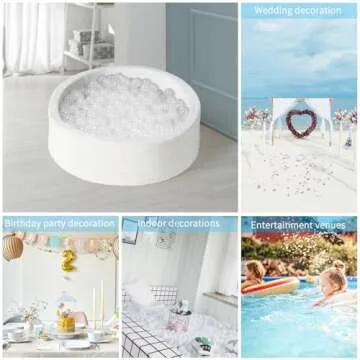 TRENDBOX 100 Ocean Balls for Babies Kids Children Soft Plastic Birthday Parties Events Playground Games Pool (Transparent)