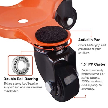 Ronlap Furniture Dolly 4 Pack – Heavy Duty Moving Tools