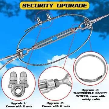 100FT Zip Lines for Kids and Adults Outdoor, ZEROMX Zipline Kits for Backyard Up to 330 LBS with UFO Light Up Zipline Trolley and Thickened Zipline seat,for Kids Outdoor Toys