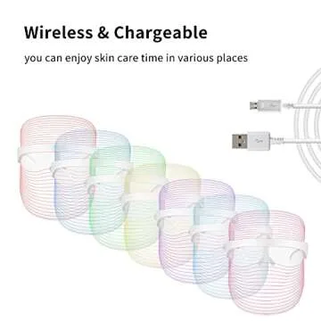 Yofuly 7 Colors LED Facial Face Mask - Rechargeable & Portable