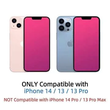 EGKimBa Privacy Screen Protector - Compatible with iPhone 13, 13 Pro or 14, 6.1 inch Gradient Colorful Electroplated Anti-Spy Anti-Blue Light Tempered Glass