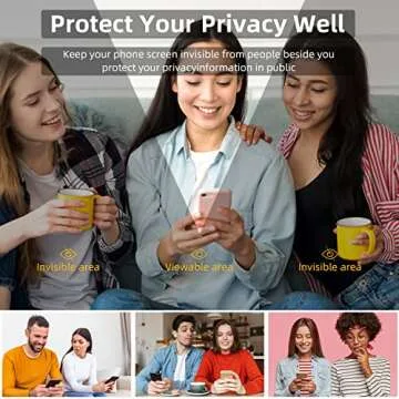 EGKimBa Privacy Screen Protector - Compatible with iPhone 13, 13 Pro or 14, 6.1 inch Gradient Colorful Electroplated Anti-Spy Anti-Blue Light Tempered Glass