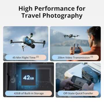 DJI Air 3S Fly More Combo (RC 2 Screen Remote Controller), Drone with 1" CMOS Wide-Angle & Medium Tele Camera for Adults, 4K/60fps, Omnidirectional Sensing & 3 Batteries for Extended Flight Time