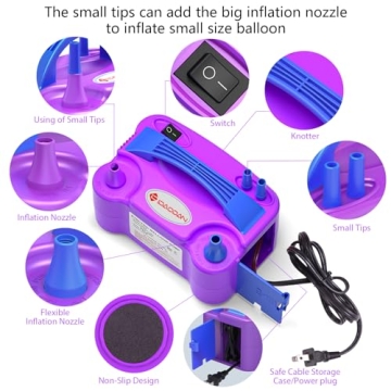 IDAODAN Electric Balloon Pump for Effortless Party Decor