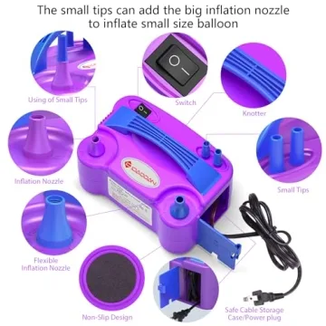 IDAODAN Electric Balloon Pump for Effortless Party Decor
