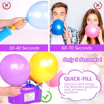IDAODAN Electric Balloon Pump for Effortless Party Decor