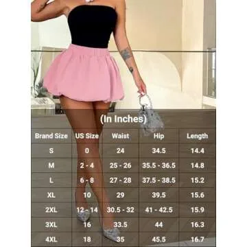 ChiaoLezhee Bubble Mini Skirt for Women, Puff Balloon Short Skirts, Cute Puffy Hem Puffer Going Out, Sexy Club Outfits,Pink,Small