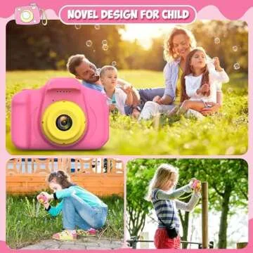 Desuccus Kids Camera, Christmas Birthday Gifts for Girls, Toys for 3 4 5 6 7 8 Year Old Girls, Digital Camera for Toddlers Toys for Girls with 32GB SD Card（Pink）