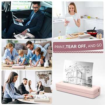 HPRT Wireless Portable Printer - Bluetooth Thermal Printer for Travel, Mobile Office, School, Home Compatible with iOS Android