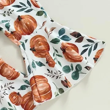 Kupretty Baby Girl Pumpkin Patch Outfit for Fall and Halloween