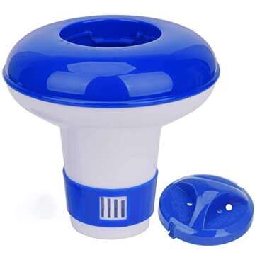 5" Floating Mini Spa Chemical Dispenser, 7" Floating Chlorine Floate (Collapsible)