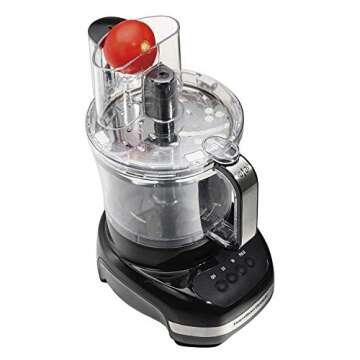 Hamilton Beach Big Mouth Duo Plus 12 Cup Food Processor & Vegetable Chopper with Additional Mini 4 Cup Bowl, Black (70580)