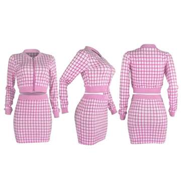 THLAI Women's 2 Piece Skirt Set - Elegant Styling Outfit