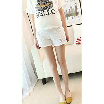 Stylish Women's Maternity Denim Shorts for Comfort