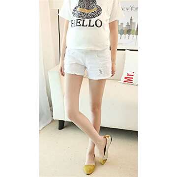 Stylish Women's Maternity Denim Shorts for Comfort