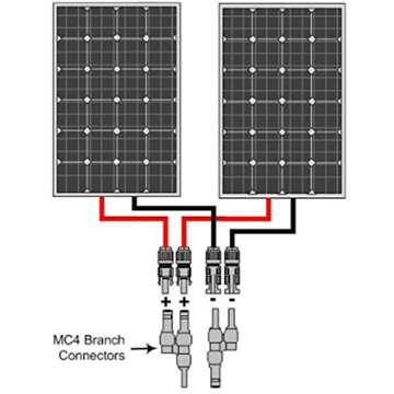 eoocvt MC-4 T Branch Connectors for Solar Panels