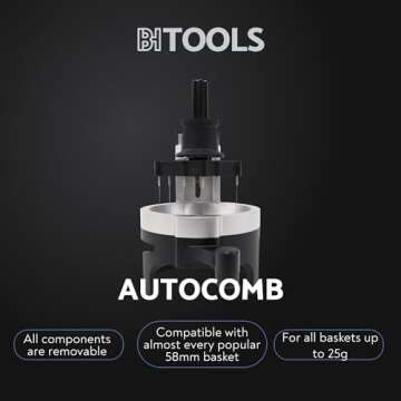 Barista Hustle AutoComb, Espresso WDT Distribution Tool, 12 Needle Espresso Stirrer, Adjustable Need...