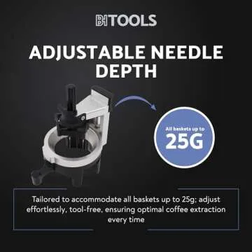 Barista Hustle AutoComb, Espresso WDT Distribution Tool, 12 Needle Espresso Stirrer, Adjustable Needle Depth, Compatible with Most 58mm Baskets and Portafilters, Durable and Replaceable Components