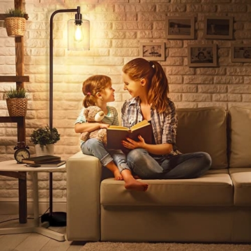 MAXvolador Modern Floor Lamp with Glass Shade