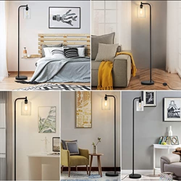 MAXvolador Modern Floor Lamp with Glass Shade