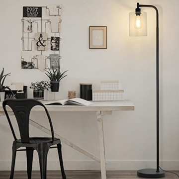 MAXvolador Modern Floor Lamp with Glass Shade