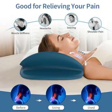 Olumoon Cervical Neck Pillow - Ergonomic Memory Foam for All Sleepers
