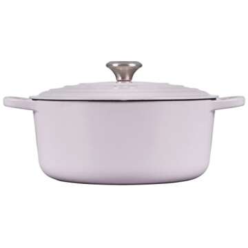 Le Creuset Enameled Cast Iron Signature Round Dutch Oven with Lid, 7.25 Quart, Shallot