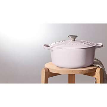 Le Creuset Enameled Cast Iron Signature Round Dutch Oven with Lid, 7.25 Quart, Shallot
