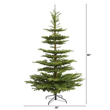 Nearly Natural 7.5ft. Layered Washington Spruce Artificial Christmas Tree with and 1325 Bendable Branches
