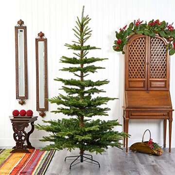 Nearly Natural 7.5ft. Layered Washington Spruce Artificial Christmas Tree with and 1325 Bendable Branches