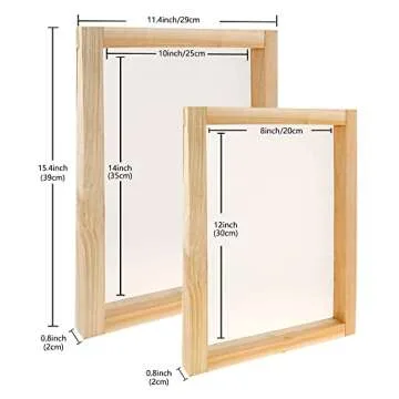 Caydo 46 Pieces Screen Printing Kit with 4 Color Screen Printing Ink, 2 Size Screen Printing Frame and Squeegees for Screen Printing