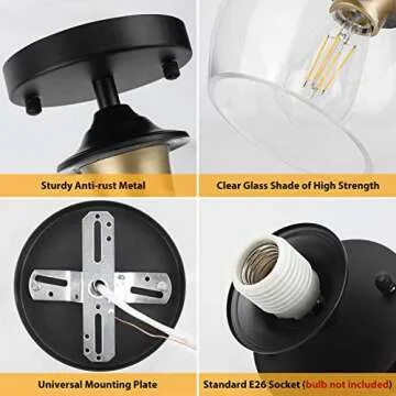 Modern Semi Flush Mount Ceiling Light for Any Room