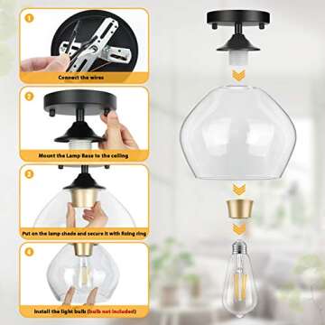 Modern Semi Flush Mount Ceiling Light for Any Room