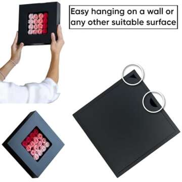 Miniature Preserved Roses in Wood Frame for Lasting Beauty