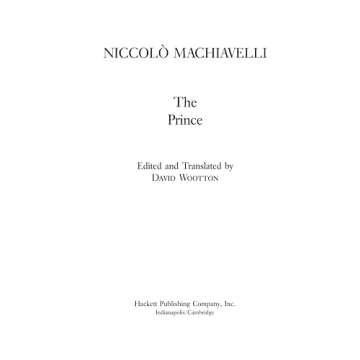 The Prince (Hackett Classics)
