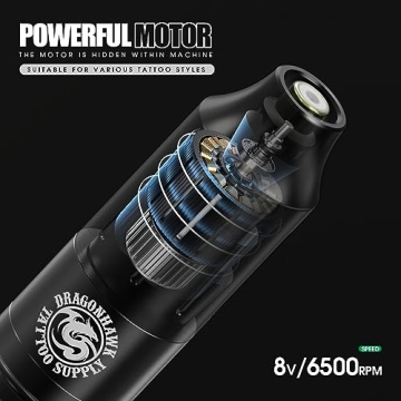 Dragonhawk Wireless Tattoo Kit Beginner Complete Pro Set