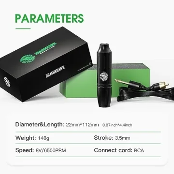 Dragonhawk Wireless Tattoo Kit Beginner Complete Pro Set