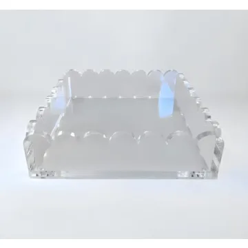 Stylish Customizable Acrylic Scalloped Tray for All Occasions