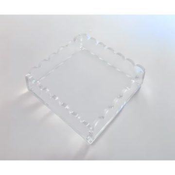 Stylish Customizable Acrylic Scalloped Tray for All Occasions