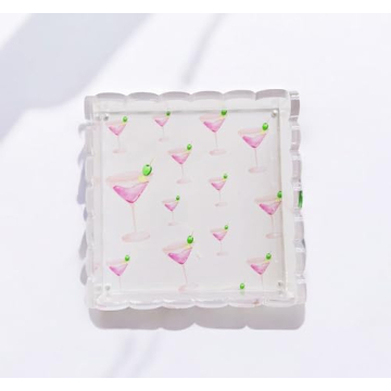 Stylish Customizable Acrylic Scalloped Tray for All Occasions