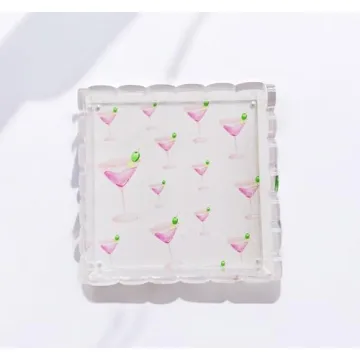 Stylish Customizable Acrylic Scalloped Tray for All Occasions