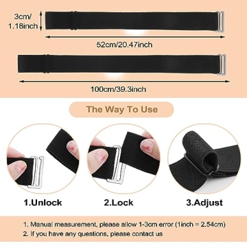 TIESOME Women's Adjustable Invisible Elastic Stretch Belt