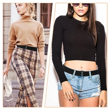 TIESOME Women's Adjustable Invisible Elastic Stretch Belt