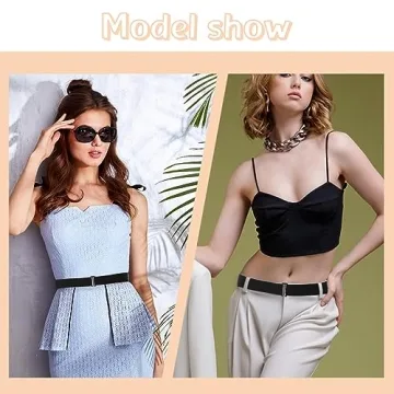 TIESOME Women's Adjustable Invisible Elastic Stretch Belt